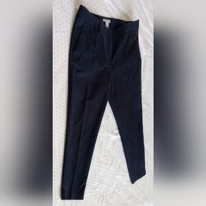 H&M Casual Pants Front Zip And Metal Hook| Color:  Navy Blue| Women Size: 8
